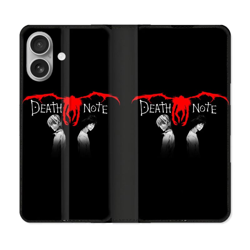Housse Cuir Portefeuille Pour Samsung Galaxy A06 Manga Death Note Noir