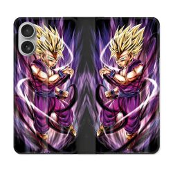 Housse Cuir Portefeuille Pour Samsung Galaxy A06 Manga Dragon Ball Sangohan Violet