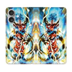 Housse Cuir Portefeuille Pour Samsung Galaxy A06 Manga Dragon Ball Sangoku Blanc