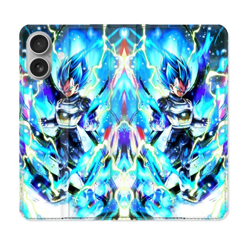 Housse Cuir Portefeuille Pour Samsung Galaxy A06 Manga Dragon Ball Vegeta Bleu