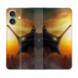 Housse Cuir Portefeuille Pour Samsung Galaxy A06 Manga Evangelion