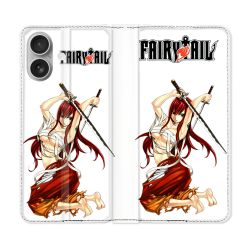 Housse Cuir Portefeuille Pour Samsung Galaxy A06 Manga Fairy Tail Erza