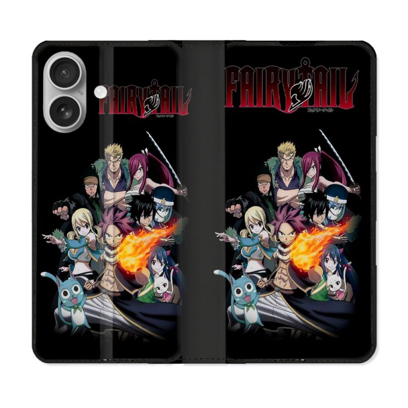 Housse Cuir Portefeuille Pour Samsung Galaxy A06 Manga Fairy Tail Logo Team