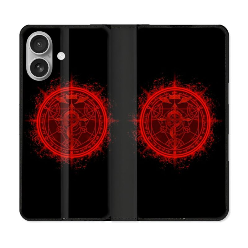 Housse Cuir Portefeuille Pour Samsung Galaxy A06 Manga Fullmetal Alchemist Logo