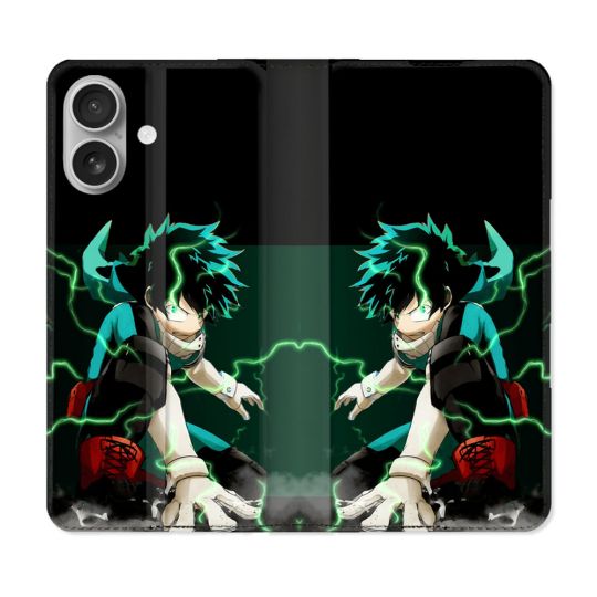 Housse Cuir Portefeuille Pour Samsung Galaxy A06 Manga My Hero Academia Deku