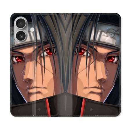 Housse Cuir Portefeuille Pour Samsung Galaxy A06 Manga Naruto Itachi Visage