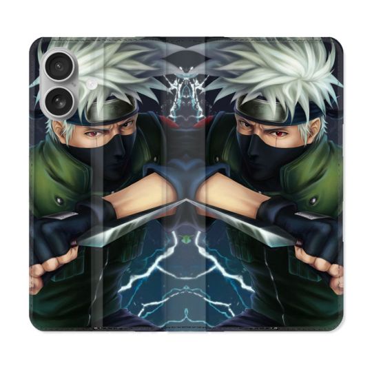 Housse Cuir Portefeuille Pour Samsung Galaxy A06 Manga Naruto Kakashi