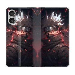 Housse Cuir Portefeuille Pour Samsung Galaxy A06 Manga Naruto Kakashi Dark