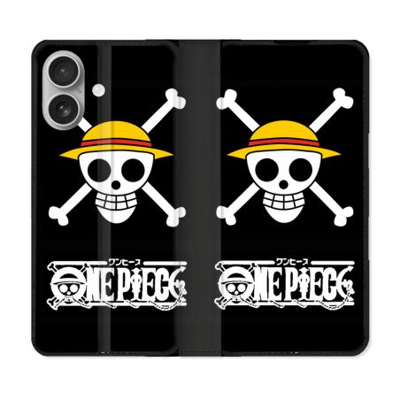Housse Cuir Portefeuille Pour Samsung Galaxy A06 Manga One Piece Tete de Mort