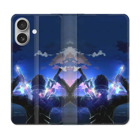 Housse Cuir Portefeuille Pour Samsung Galaxy A06 Manga SAO sword Art Online Epee