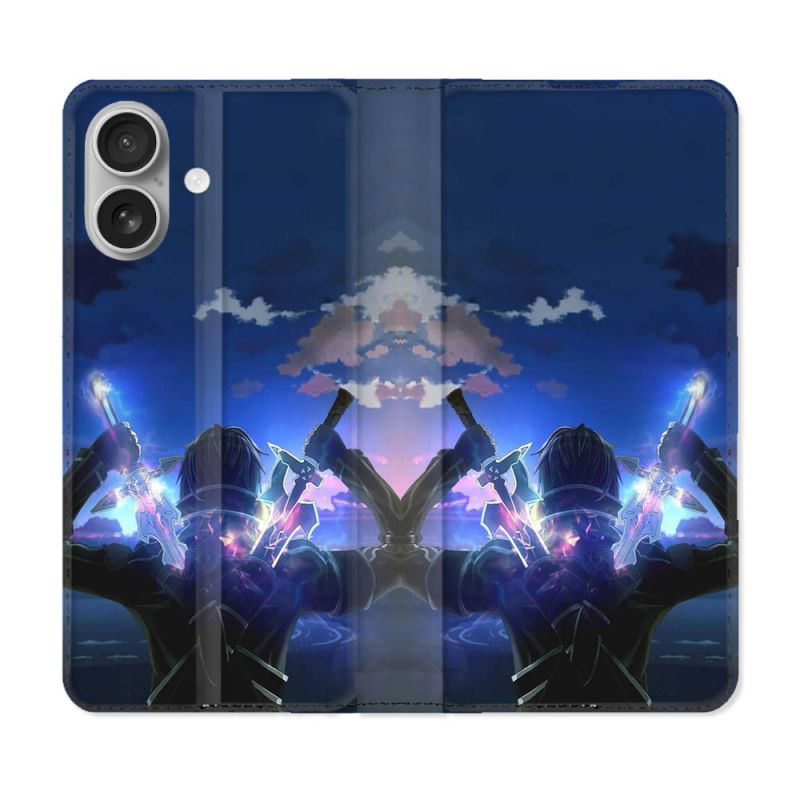 Housse Cuir Portefeuille Pour Samsung Galaxy A06 Manga SAO sword Art Online Epee