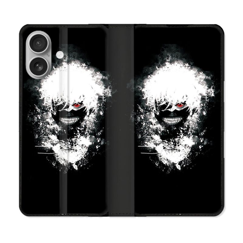 Housse Cuir Portefeuille Pour Samsung Galaxy A06 Manga Tokyo Ghoul Kaneki Tag
