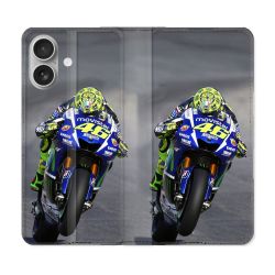 Housse Cuir Portefeuille Pour Samsung Galaxy A06 Moto Course GP Wheeling 46