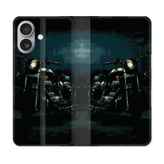 Housse Cuir Portefeuille Pour Samsung Galaxy A06 Moto Harley Vintage