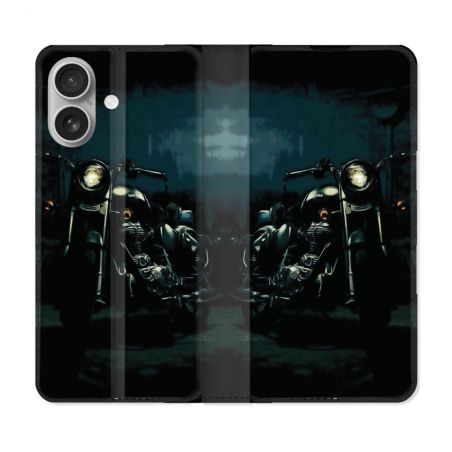 Housse Cuir Portefeuille Pour Samsung Galaxy A06 Moto Harley Vintage