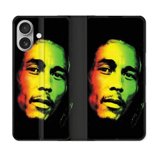 Housse Cuir Portefeuille Pour Samsung Galaxy A06 Musique Bob Marley 2