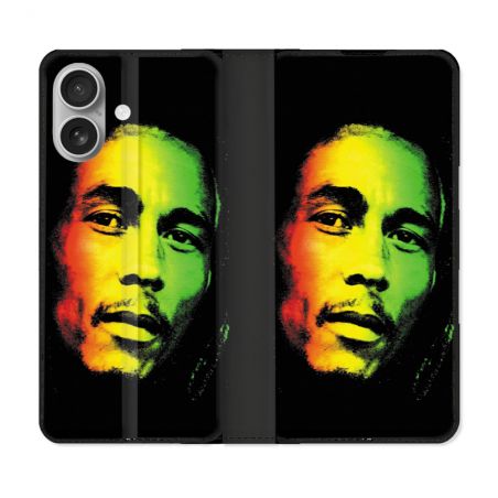 Housse Cuir Portefeuille Pour Samsung Galaxy A06 Musique Bob Marley 2
