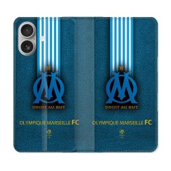 Housse Cuir Portefeuille Pour Samsung Galaxy A06 Olympique Marseille OM Bande