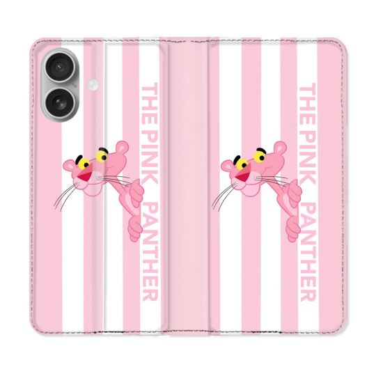 Housse Cuir Portefeuille Pour Samsung Galaxy A06 Panthere Rose