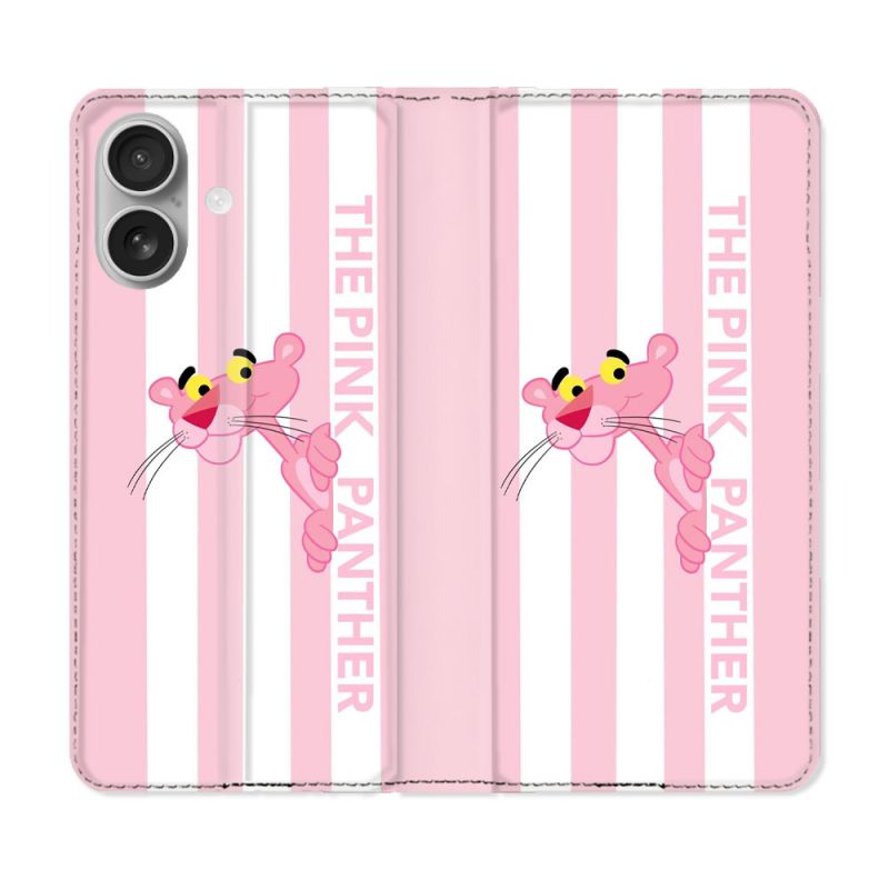 Housse Cuir Portefeuille Pour Samsung Galaxy A06 Panthere Rose