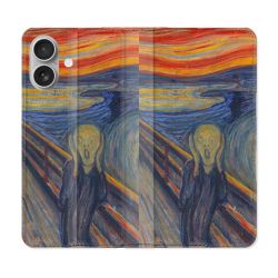 Housse Cuir Portefeuille Pour Samsung Galaxy A06 Peinture Le Cri