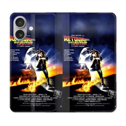 Housse Cuir Portefeuille Pour Samsung Galaxy A06 Retour Vers Le Futur Affiche