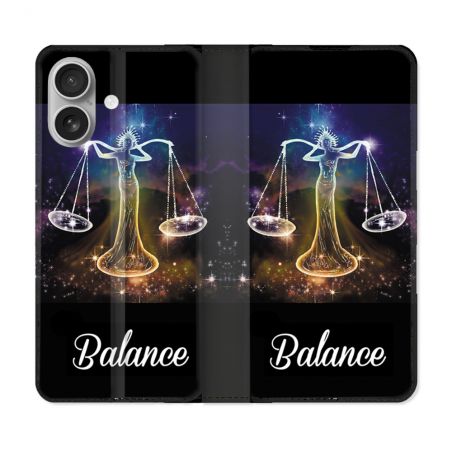 Housse Cuir Portefeuille Pour Samsung Galaxy A06 Signe Zodiaque 2 Balance