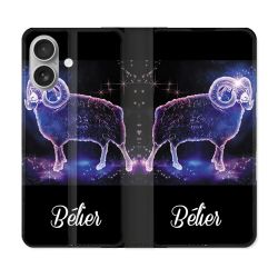 Housse Cuir Portefeuille Pour Samsung Galaxy A06 Signe Zodiaque 2 Bélier