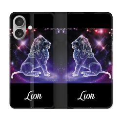 Housse Cuir Portefeuille Pour Samsung Galaxy A06 Signe Zodiaque 2 Lion