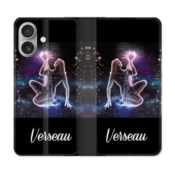 Housse Cuir Portefeuille Pour Samsung Galaxy A06 Signe Zodiaque 2 Verseau