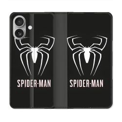 Housse Cuir Portefeuille Pour Samsung Galaxy A06 Spiderman Logo