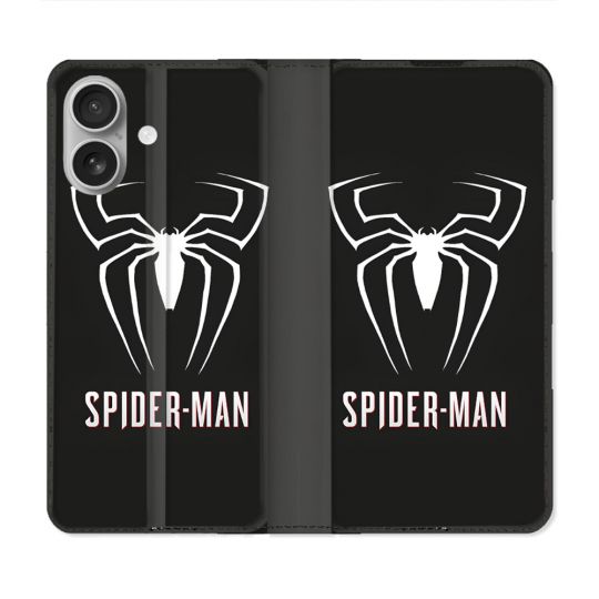 Housse Cuir Portefeuille Pour Samsung Galaxy A06 Spiderman Logo