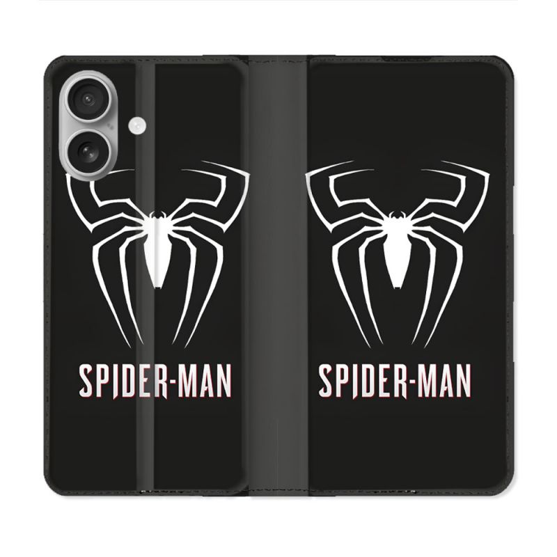Housse Cuir Portefeuille Pour Samsung Galaxy A06 Spiderman Logo