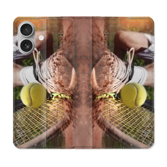 Housse Cuir Portefeuille Pour Samsung Galaxy A06 Sport Tennis Glissade