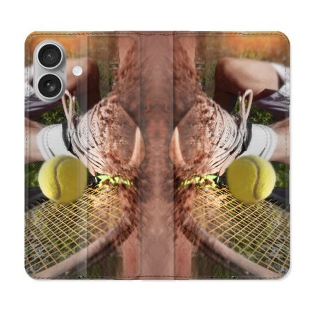 Housse Cuir Portefeuille Pour Samsung Galaxy A06 Sport Tennis Glissade