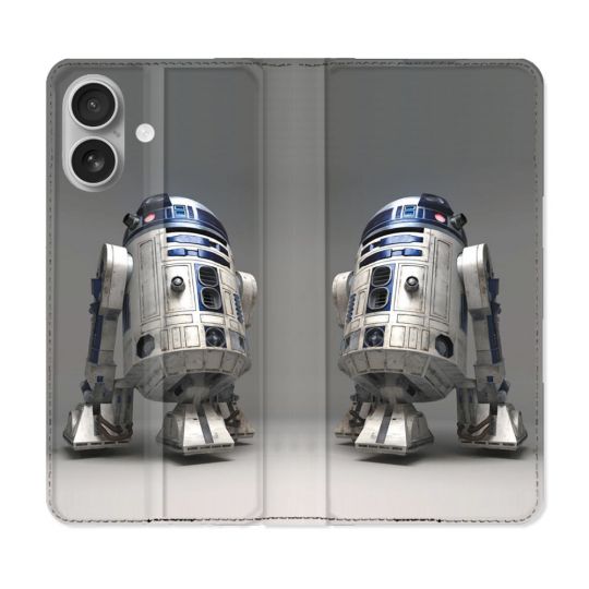 Housse Cuir Portefeuille Pour Samsung Galaxy A06 Star Wars - R2D2