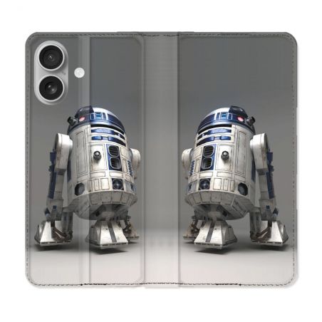 Housse Cuir Portefeuille Pour Samsung Galaxy A06 Star Wars - R2D2