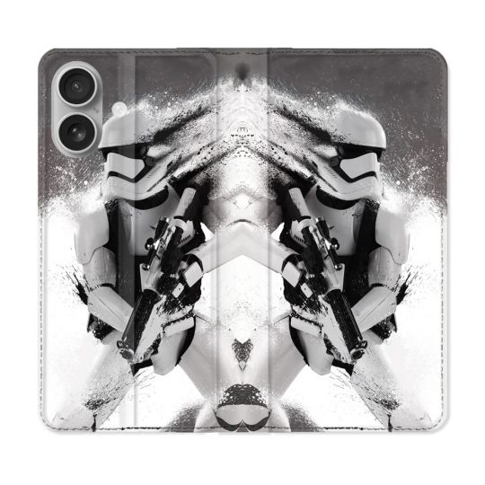 Housse Cuir Portefeuille Pour Samsung Galaxy A06 Star Wars - Trooper
