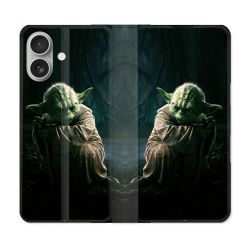 Housse Cuir Portefeuille Pour Samsung Galaxy A06 Star Wars - Yoda sombre