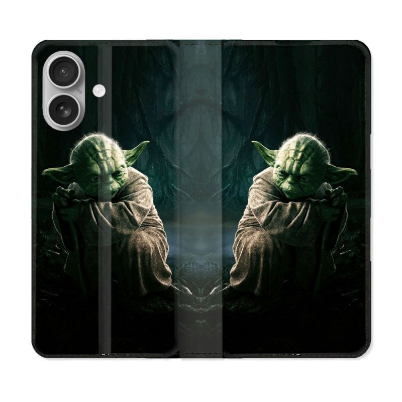 Housse Cuir Portefeuille Pour Samsung Galaxy A06 Star Wars - Yoda sombre