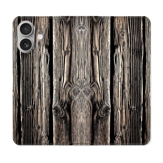 Housse Cuir Portefeuille Pour Samsung Galaxy A06 Texture Bois