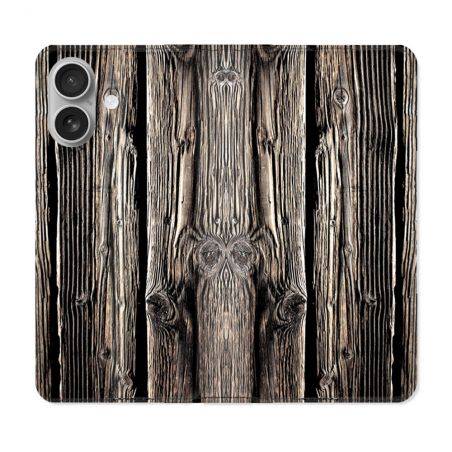 Housse Cuir Portefeuille Pour Samsung Galaxy A06 Texture Bois