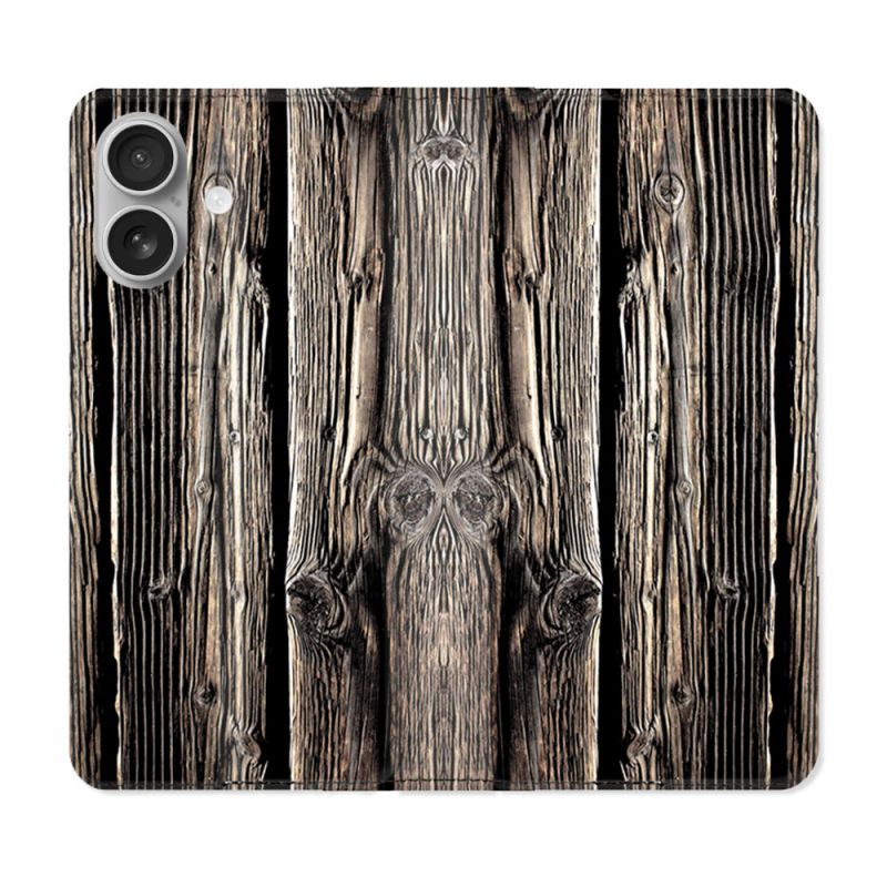 Housse Cuir Portefeuille Pour Samsung Galaxy A06 Texture Bois