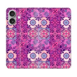 Housse Cuir Portefeuille Pour Samsung Galaxy A06 Texture Carreau Ciment Violet