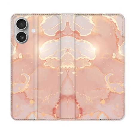 Housse Cuir Portefeuille Pour Samsung Galaxy A06 Texture Marbre Rose