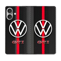 Housse Cuir Portefeuille Pour Samsung Galaxy A06 Volkwagen Line