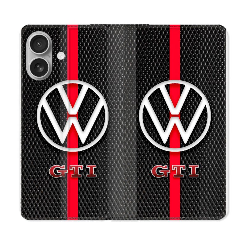 Housse Cuir Portefeuille Pour Samsung Galaxy A06 Volkwagen Line