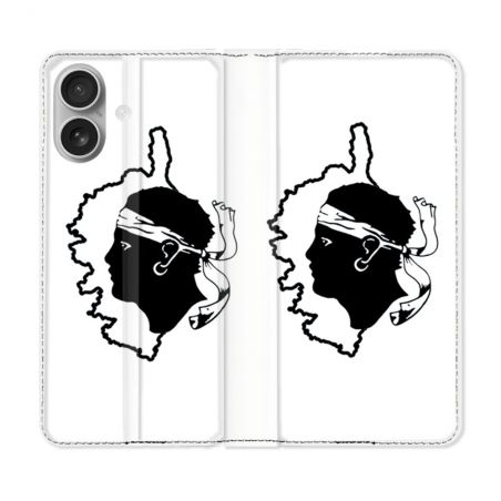 Housse Cuir Portefeuille Pour Samsung Galaxy A06 Voyage Corse Blanc