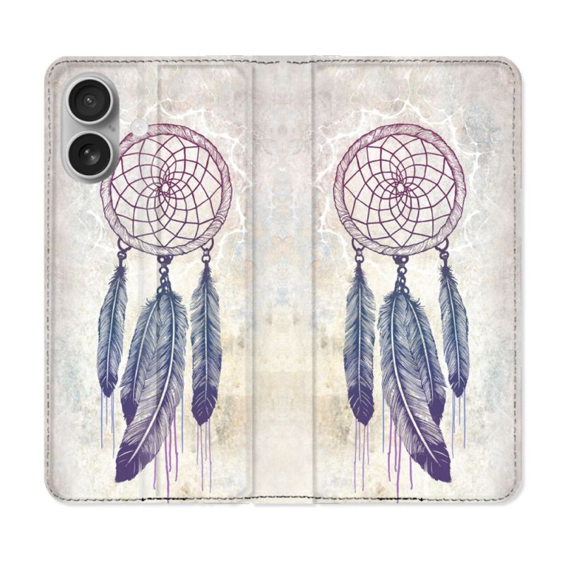 Housse Cuir Portefeuille Pour Samsung Galaxy A06 Zen Attrape Reve Blanc