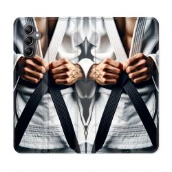 Housse Cuir Portefeuille Pour Samsung Galaxy A16 5G Kimono Ceinture